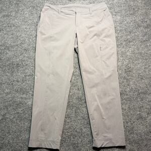 Athleta Gray Cargo Crop Pants Womens Size 10 Stretch Hiking Travel